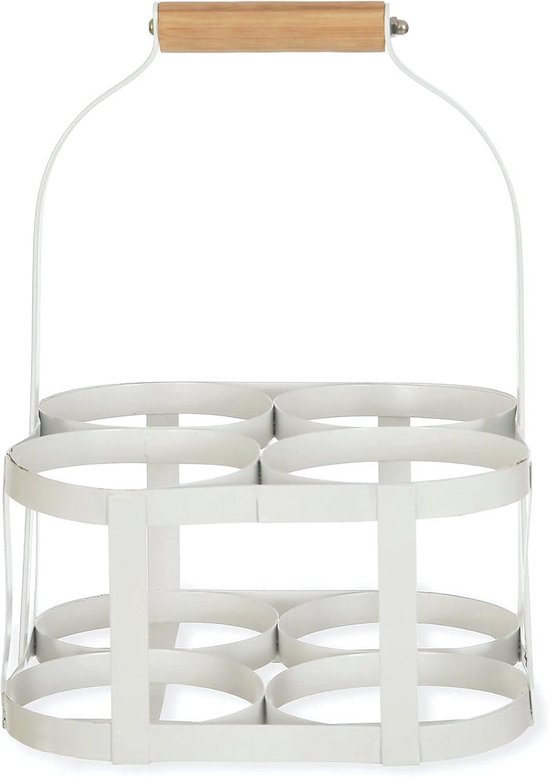 Gepoedercoat metalen melkfleshouder voor 4 flessen - vintage stijl — afbeelding 4