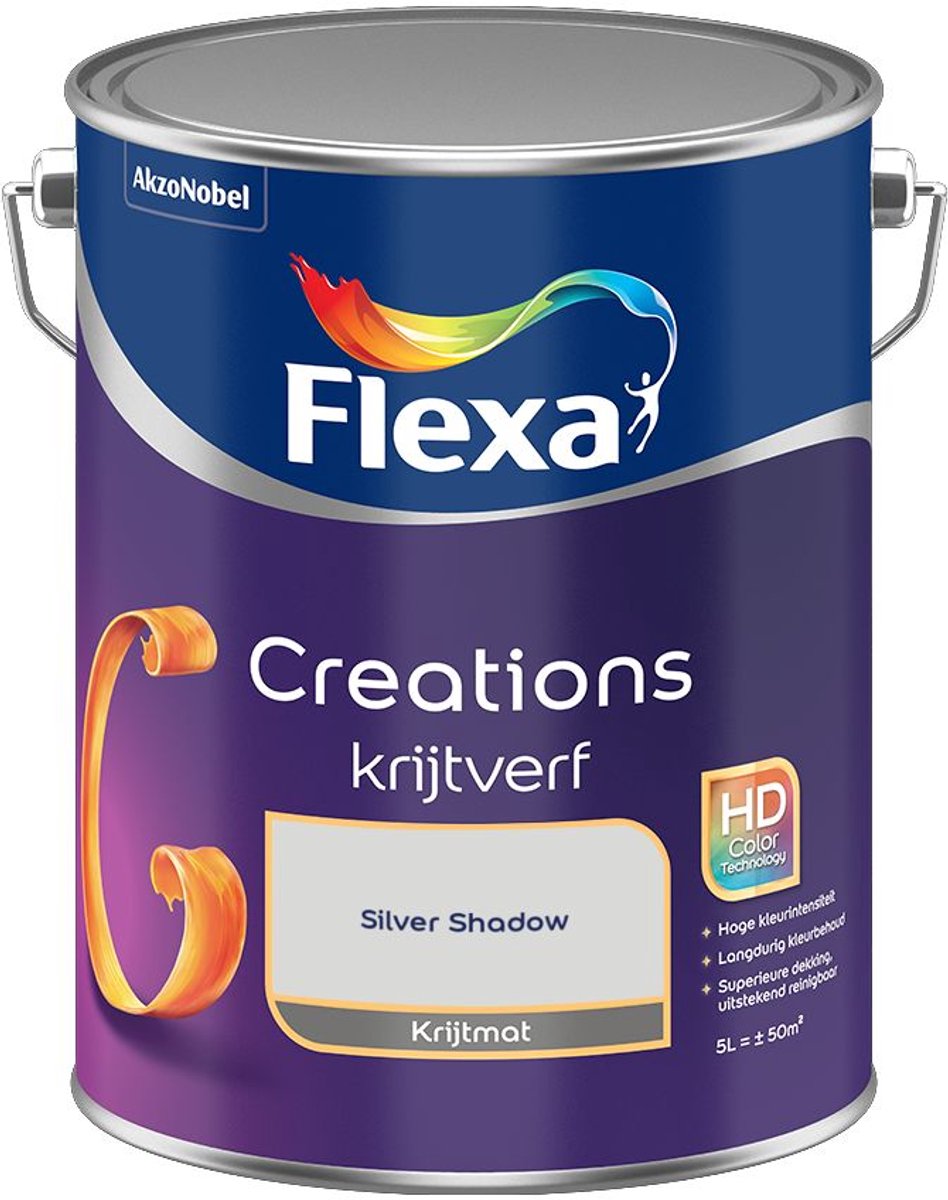 Flexa - Creations Muurverf Krijt - Silver Shadow - Creations - Mengverf - 5 L