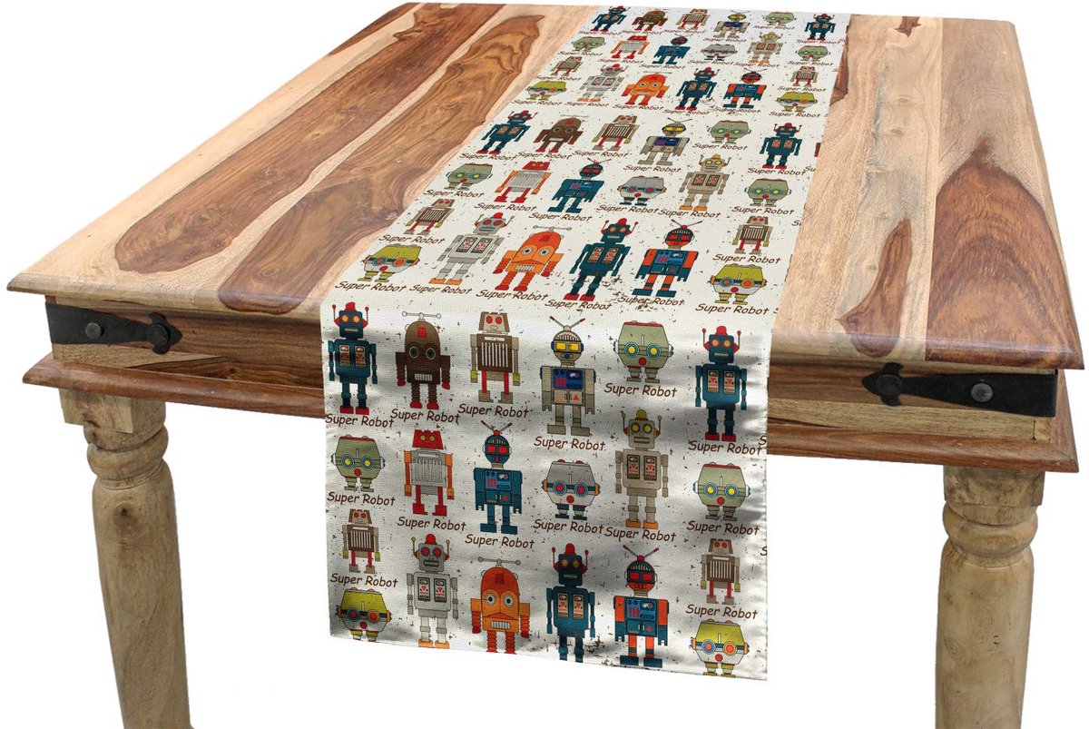 ABAKUHAUS Robot Tafelrok – 40x180 cm – Multicolor – Machinewasbaar