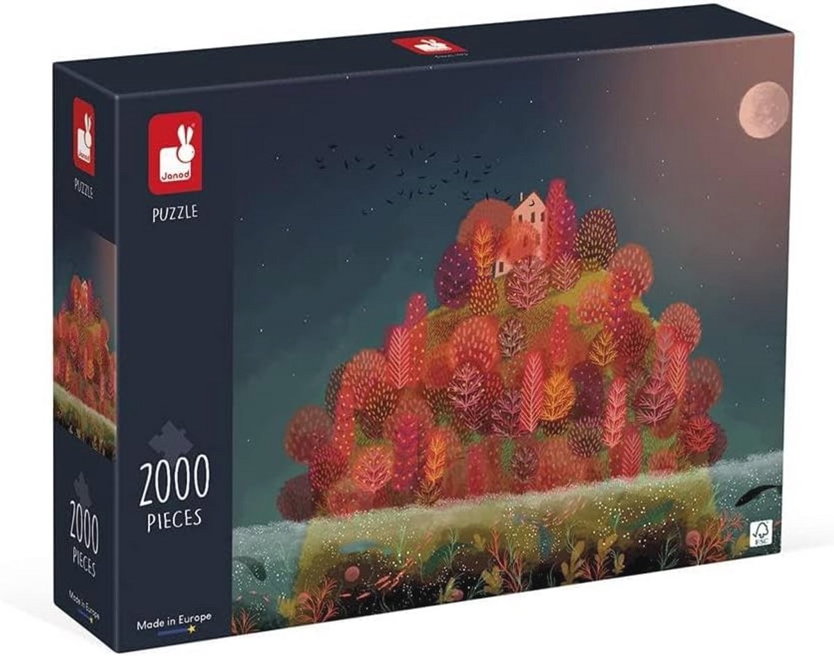 Puzzel 2000 stukjes - Herfst Rood - Geschikt voor Volwassenen en Kinderen - FSC-Geefcertificeerd en Duurzaam