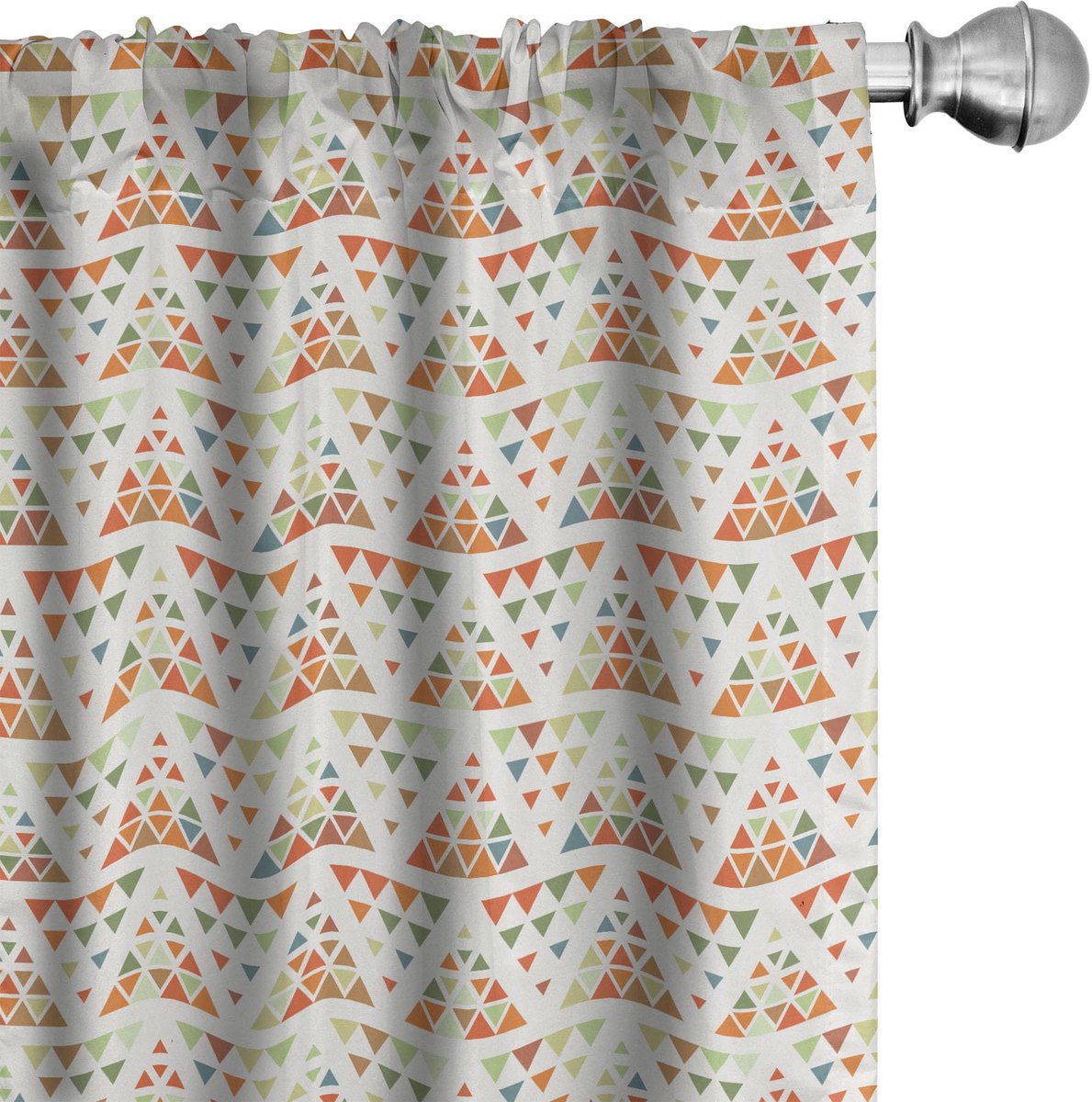 ABAKUHAUS Voorhangen – Driehoekige Geometrisch – 2x75x175 cm – Veelkleurig