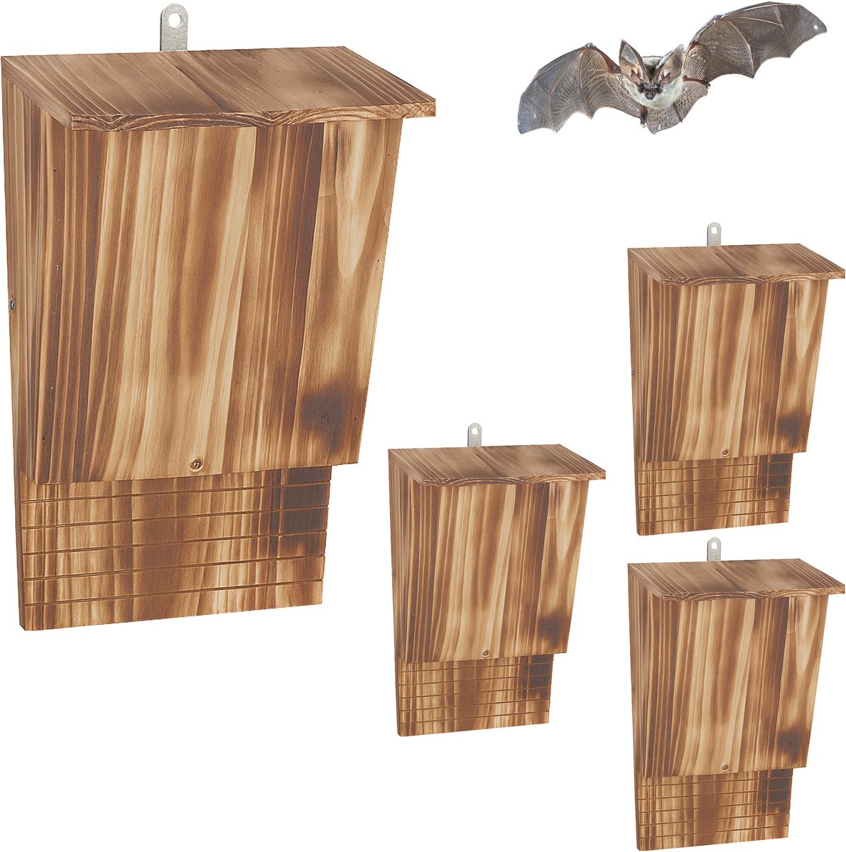 Vleermuiskast - set van 4 - hout