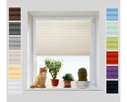 Plissee Rolgordijn Zonder Boren met Eenvoudige Montage, Privacy- en Zonbescherming, 30 cm x 80 cm