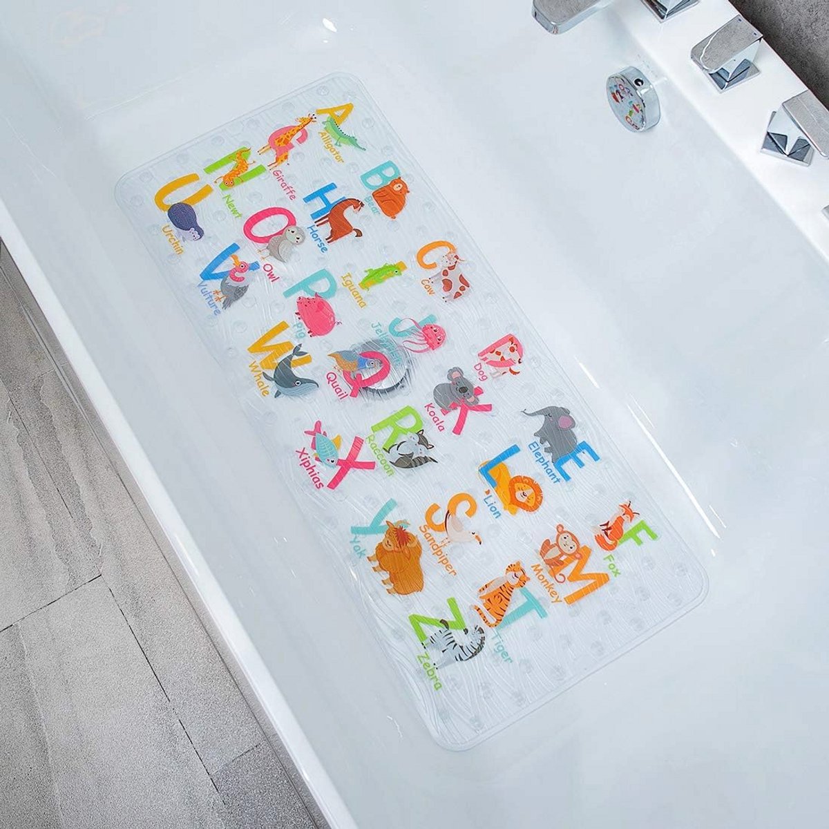 Antislip badmat voor kinderen - XL douchemat 89 x 38 cm