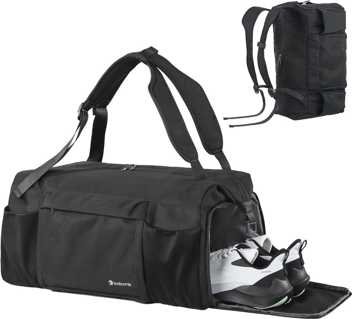 Sporttas voor heren en dames - 45L, Zwart