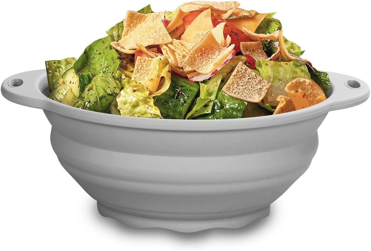 Opvouwbare Siliconen Saladeschaal 78 oz - Duurzame Kom voor Camping en Reizen