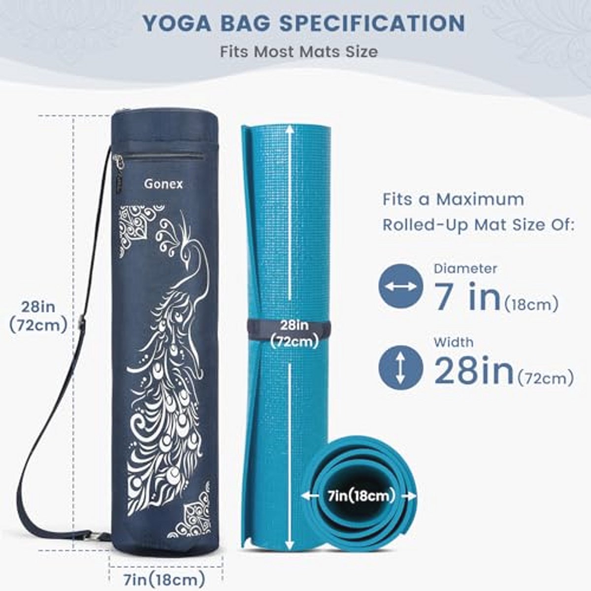 Draagtas voor Yogamat met Verstelbare Schouderriem - Waterdichte en Duurzame Yogatas voor Sport en Fitness