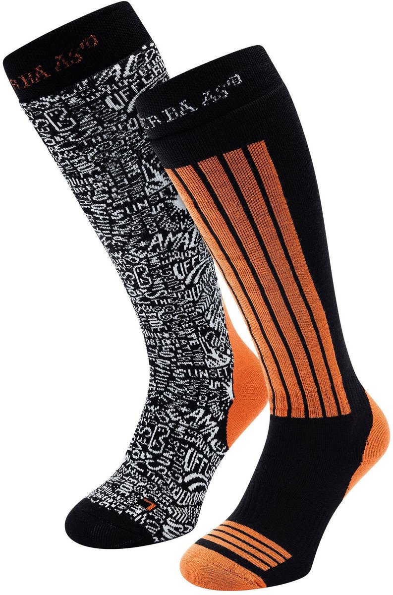 Poederbaas Skisokken Senior 2-pack Oranje