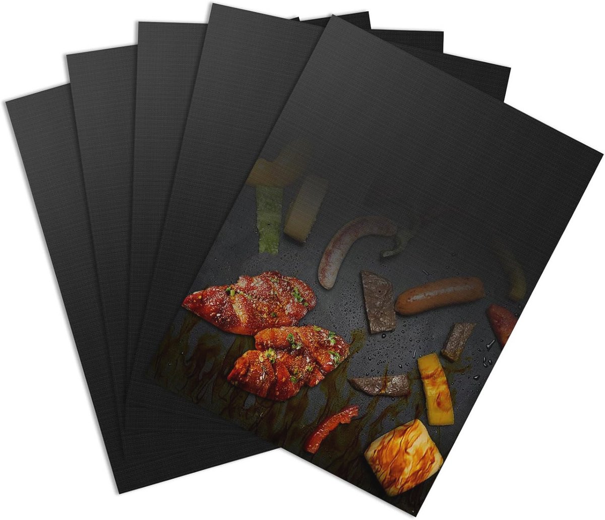 Grillmat en Bakpapier - Herbruikbaar en Hittebestendig, Set van 5, 40 x 30 cm