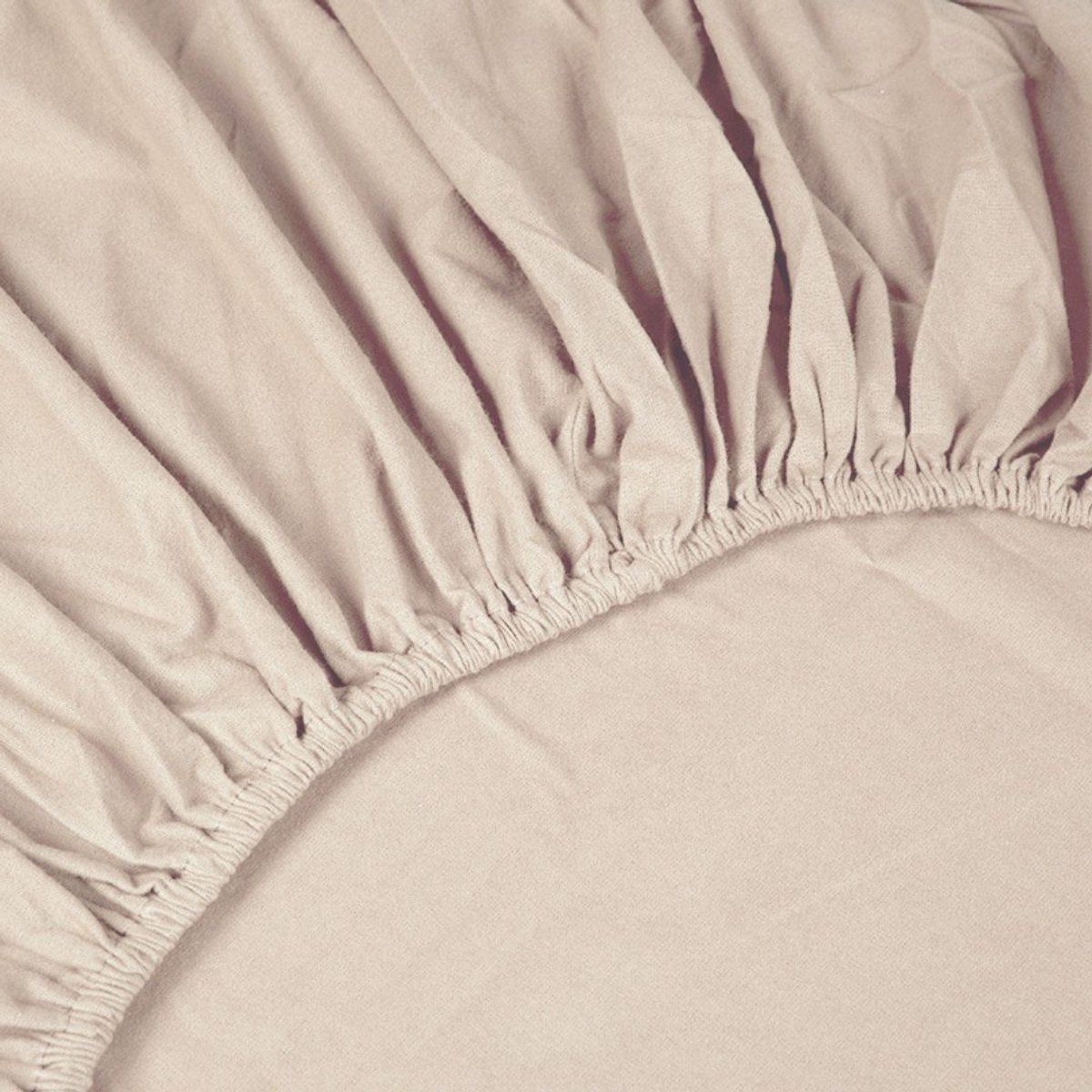 Kayori Atsui Topper Hoeslaken Flanel - 180x210-220cm - Matrasdikte 12 cm - Heerlijk warm - Nude