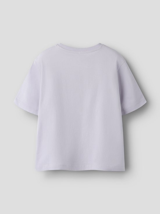 Lichtpaarse meisjes T-shirt, achterkant.