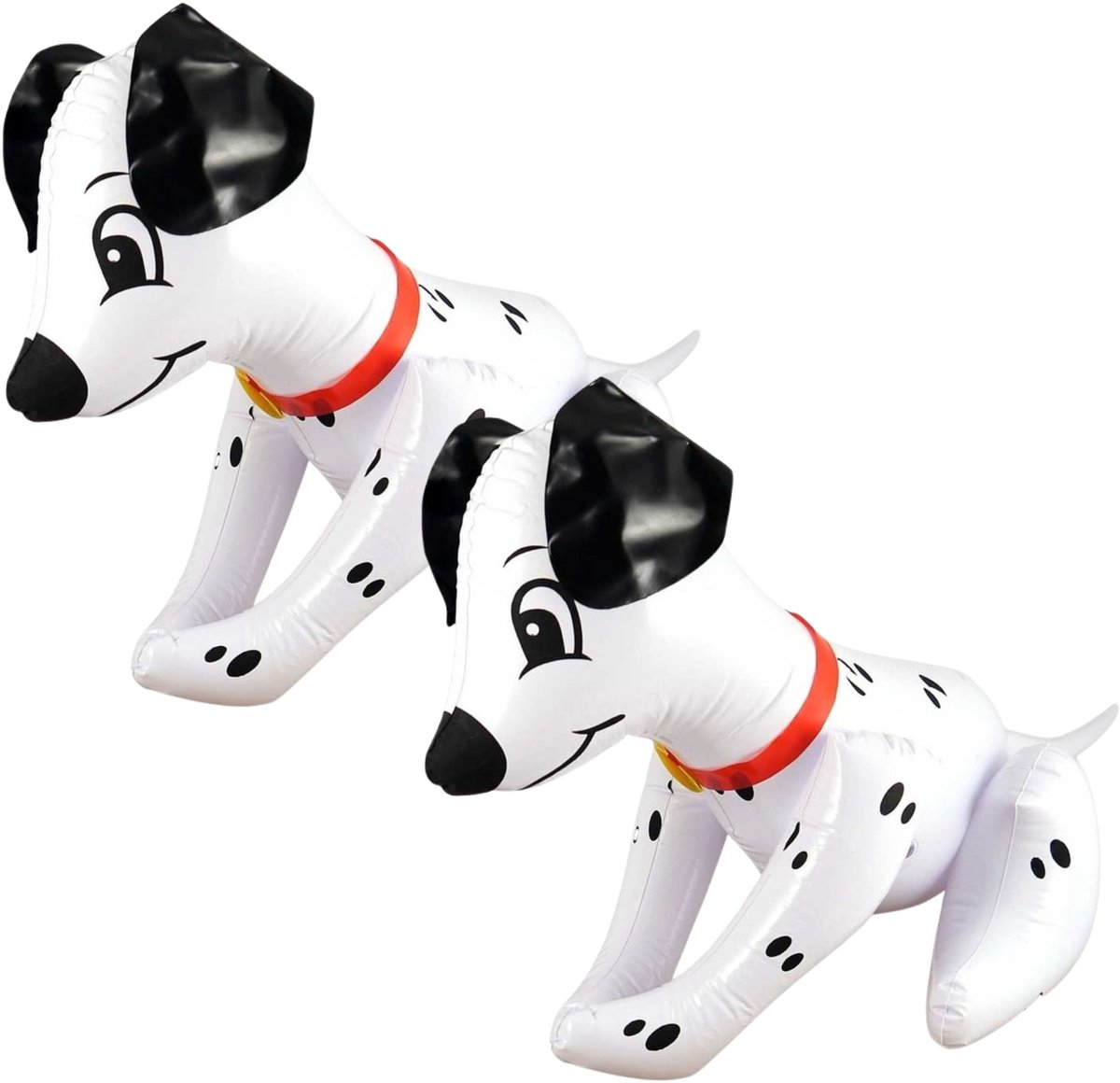 Henbrandt Opblaasbare hond - 2x - Dalmatier - 50 cm - pvc - opblaas decoratie dieren