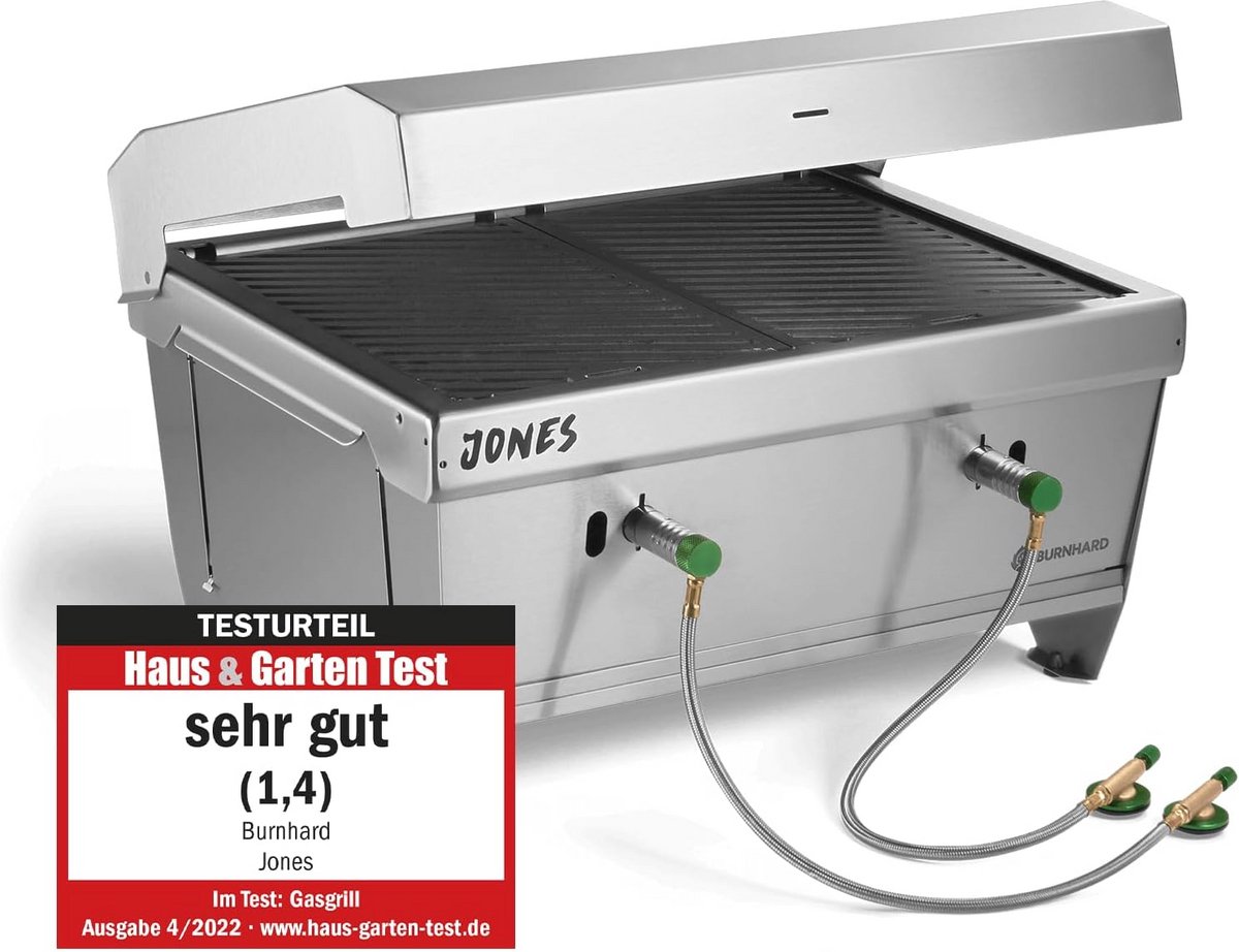 Campinggrill 2-pits, 6.4 kW, FitnFire systeem, roestvrij staal, 500 °C, compact en lichtgewicht, incl. multitool en draagtas