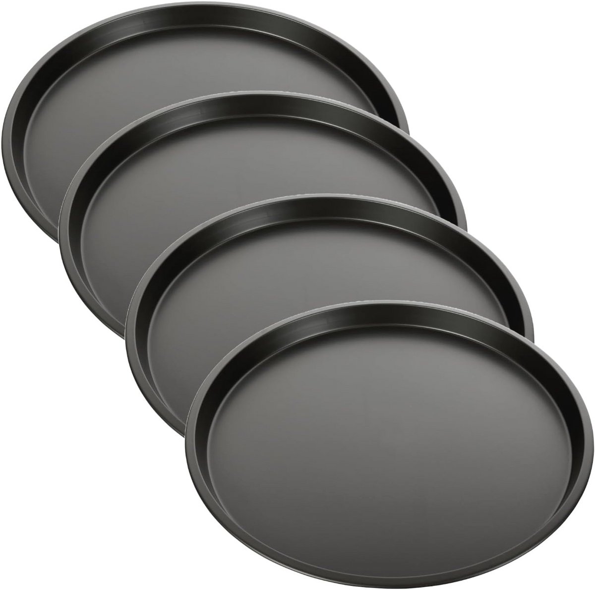 Pizzabakken rond ongeperforeerd 33 cm - Set van 2, 4 of 10 - Antiaanbaklaag
