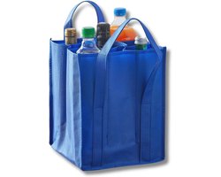 Flessendragertas voor 9 flessen – Praktische boodschappentas voor veilig vervoer van glazen flessen