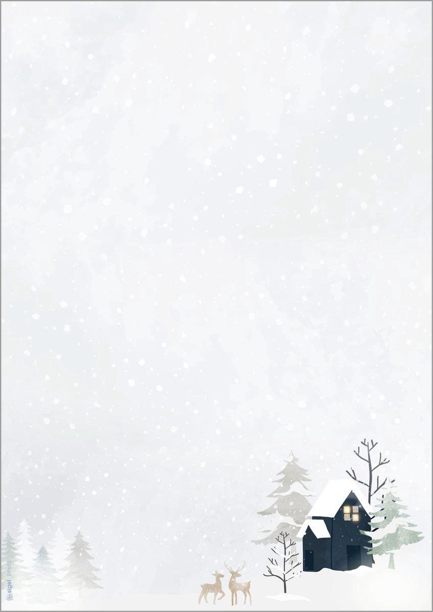 Kerst motief papier 'Knus Kerst Aquarel'