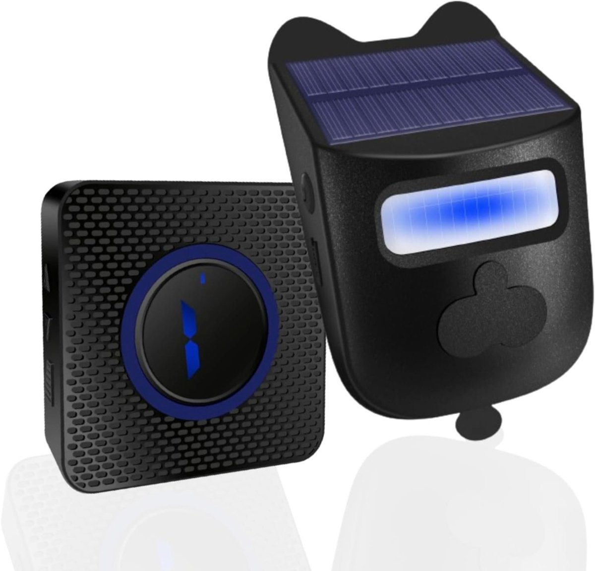 VIN® Opritverklikker - Entreemelder - Oprit Verklikker op Zonne-energie - Doorgangsmelder – Draadloos -Beveiliging – Weerbestendige Toegangsmelder-Deurbel met bewegingssensor - USB-deurbel met bewegingssensor in 120°-hoek voor thuis