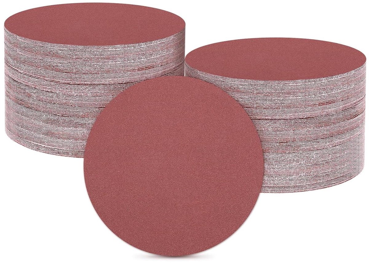 Schuurschijven - 100 stuks - 150mm - Klittenband - 320 - Willekeurige vlakschuurmachines - Hout en metaal - Geschikt voor divers - Blauw.
