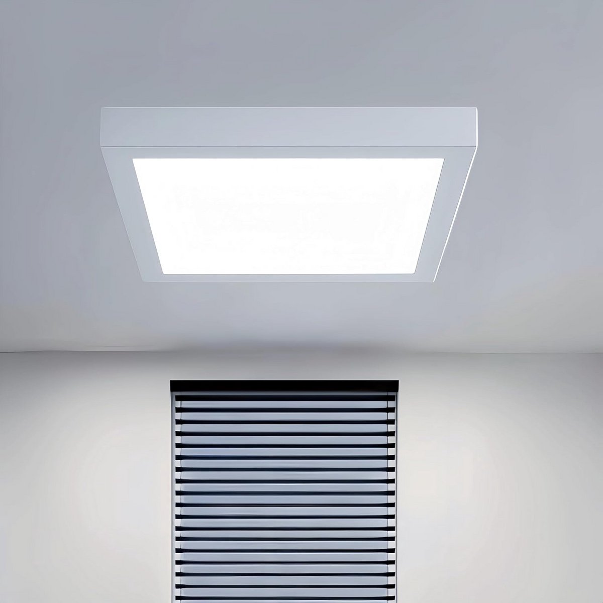 Vierkante LED Plafondlamp 20W - 22x22 cm - Koud Wit 6000K - Opbouw LED Paneel