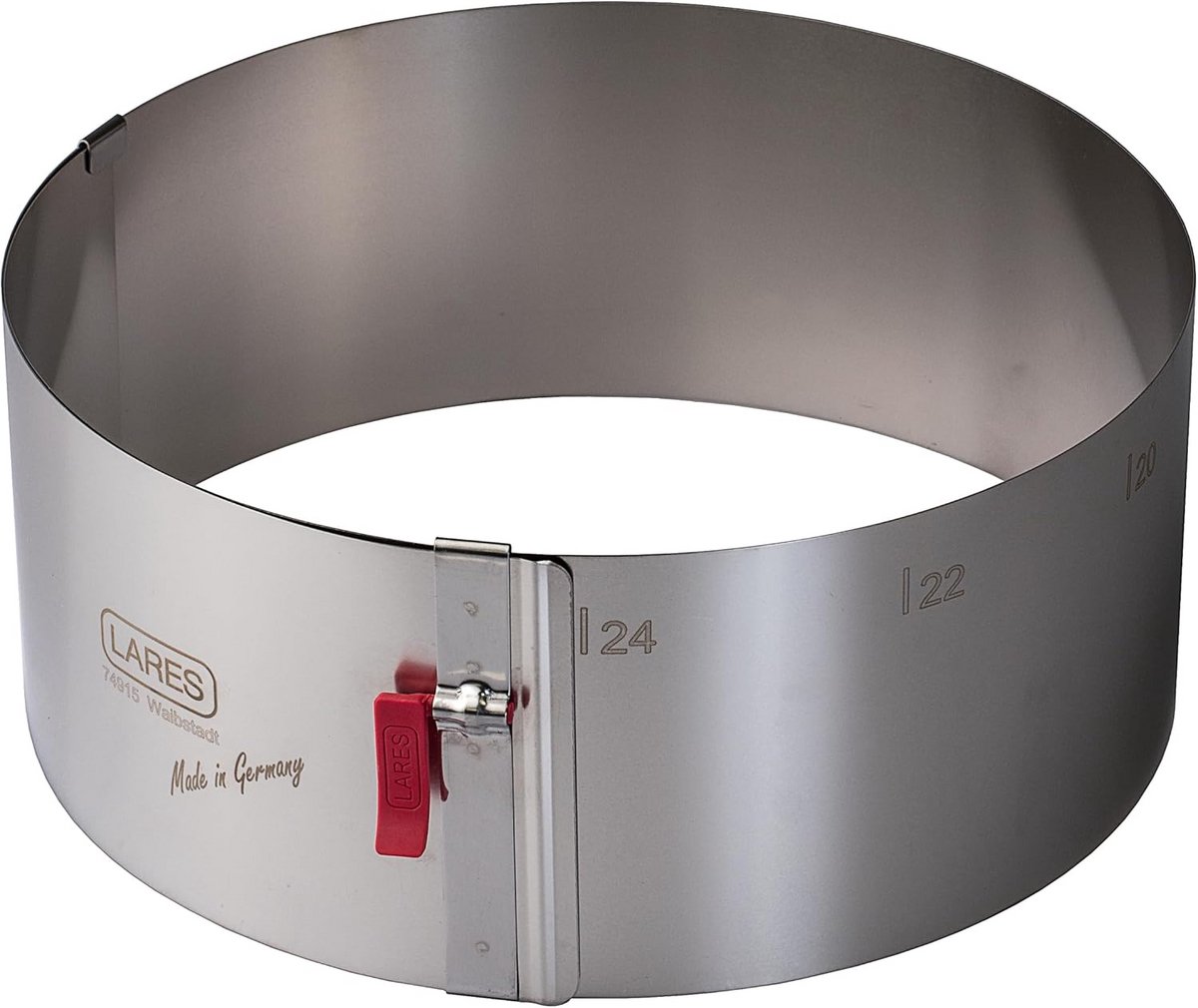 Verstelbare Taartring RVS - 18 tot 30 cm Ø en 9 cm Hoog - Traploos In Breedte Aanpasbaar