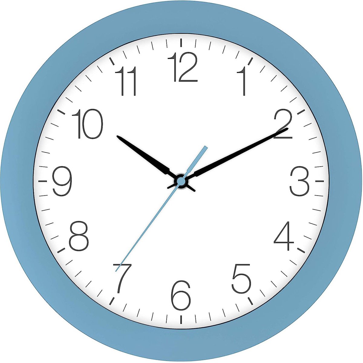 Tijdsein gestuurde wandklok, licht blauw