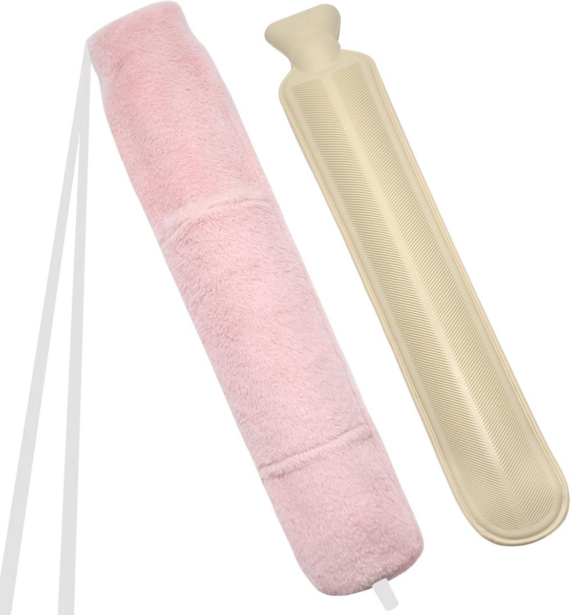 Lange warmwaterkruik 2 liter met handwarmer - Perfect voor rug, schouders en nekwarmte