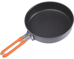 Koekenpan voor Kamperen - Opvouwbare Antiaanbakpan voor Eieren, Biefstuk & Omeletten - Lichtgewicht en Duurzaam Keukengerei