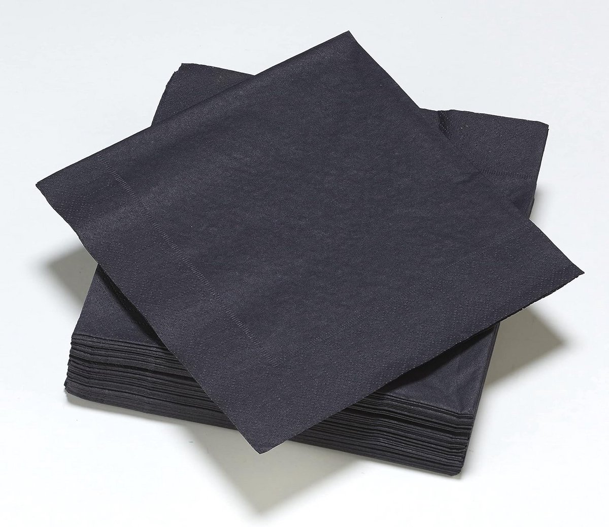 50 Zwarte Servetten van Papier, 2-laags, FSC® - 33 x 33 cm