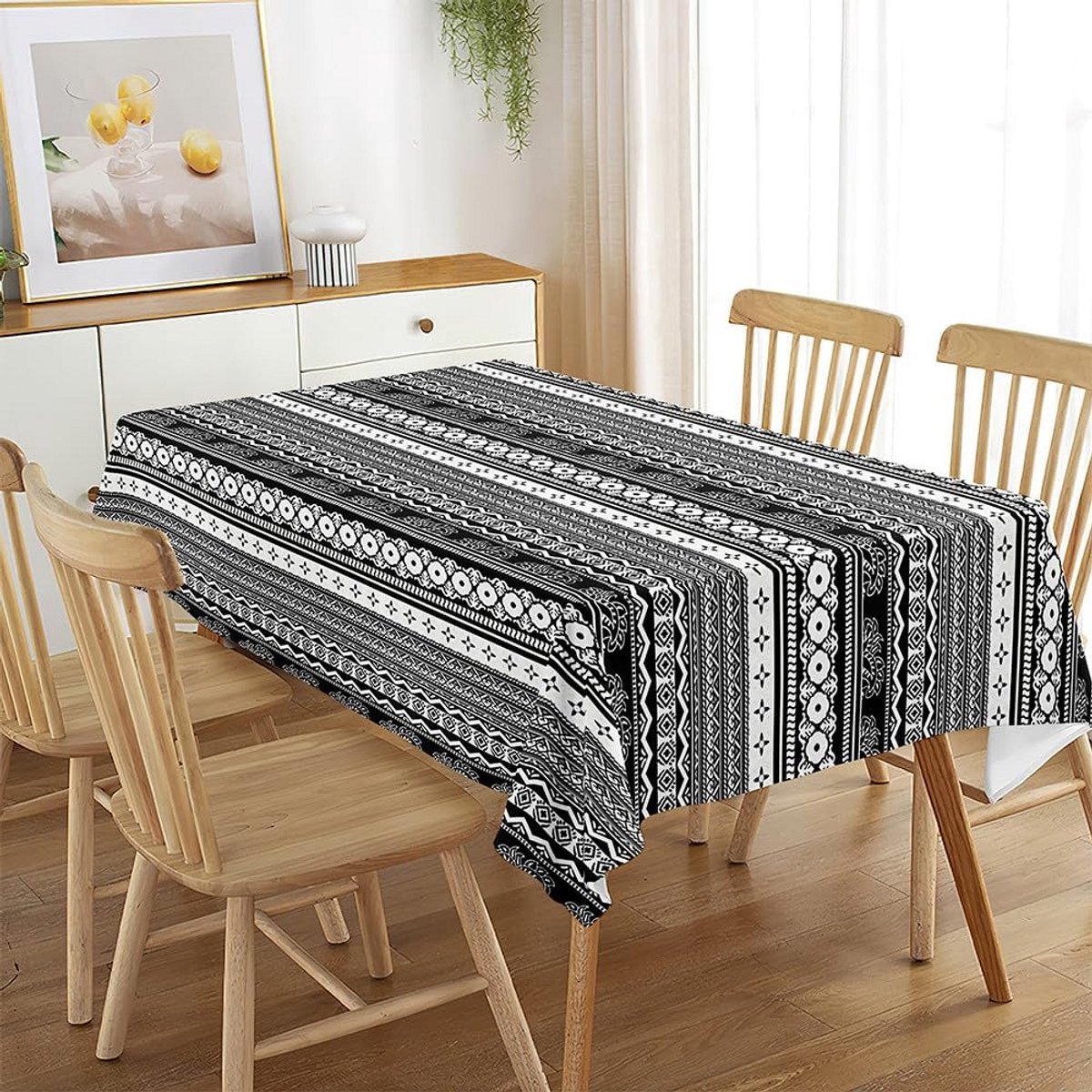Rechthoekig Tafelkleed Afveegbaar Bohemien Design voor Binnen en Buiten
