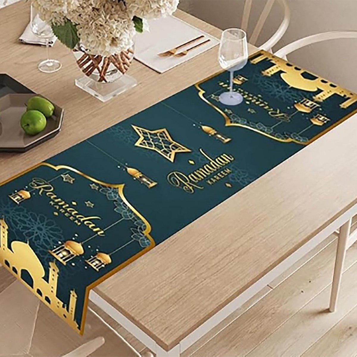 Feestelijke Ramadan Tafelloper Islamitische Decoratie voor Eid Mubarak Tafeldecoratie