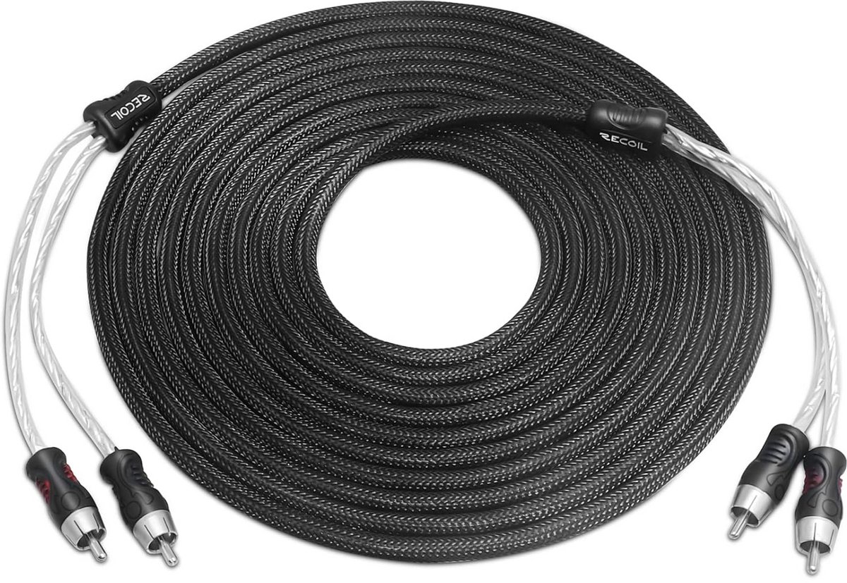 RCA Tulp Kabel Stereo Audio 5.2 Meter - Zuiver Koper - Dubbel Afgeschermd