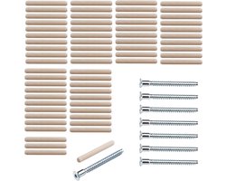 Reparatieset Voor IKEA Kallax 5x5 Plank: Schroeven en Houten Pluggen (Reserveonderdelen)
