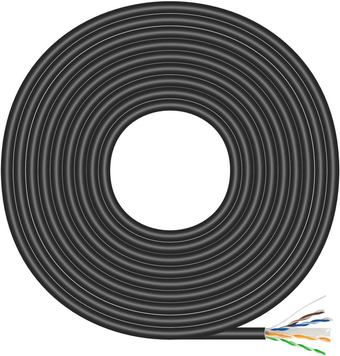 Waterdichte netwerkkabel voor buiten, RJ45, Cat.6, UTP, 100 m