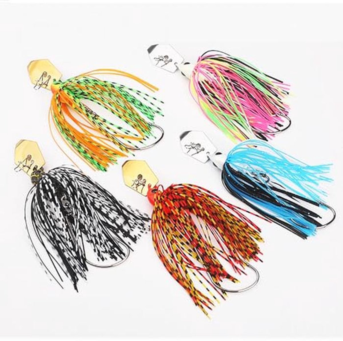Set van 5 Chatterbaits voor Vissen – Spinner, Kunstaas en Lepel voor Snoek, Forel en Baars