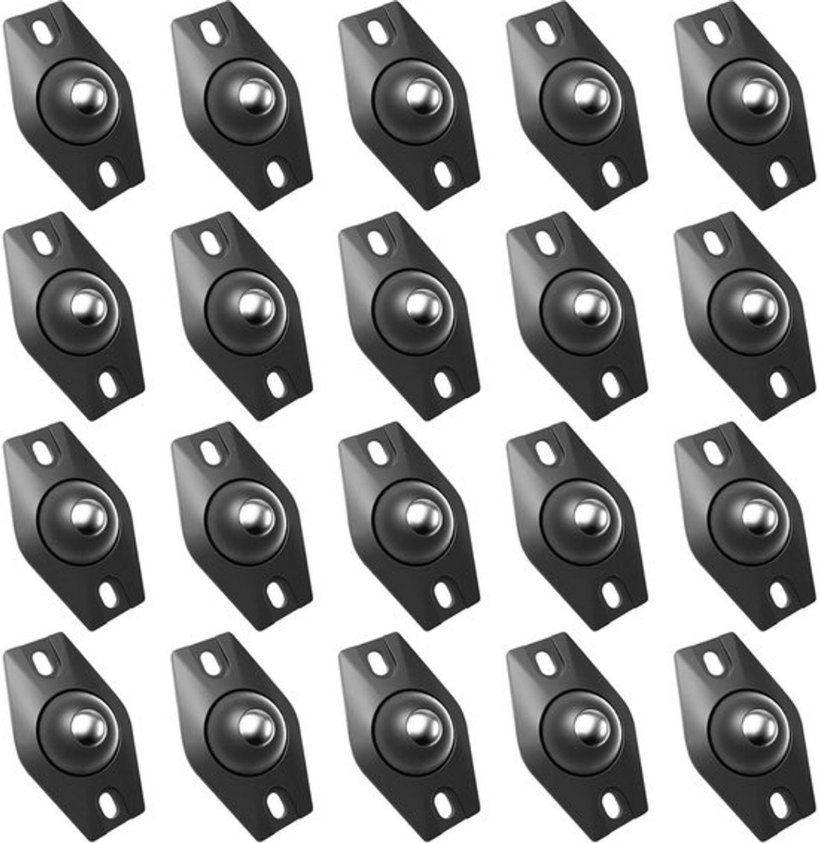 Kogelwielen Zware Belasting Zelfklevend Mini-rolwiel Meubels Zwart