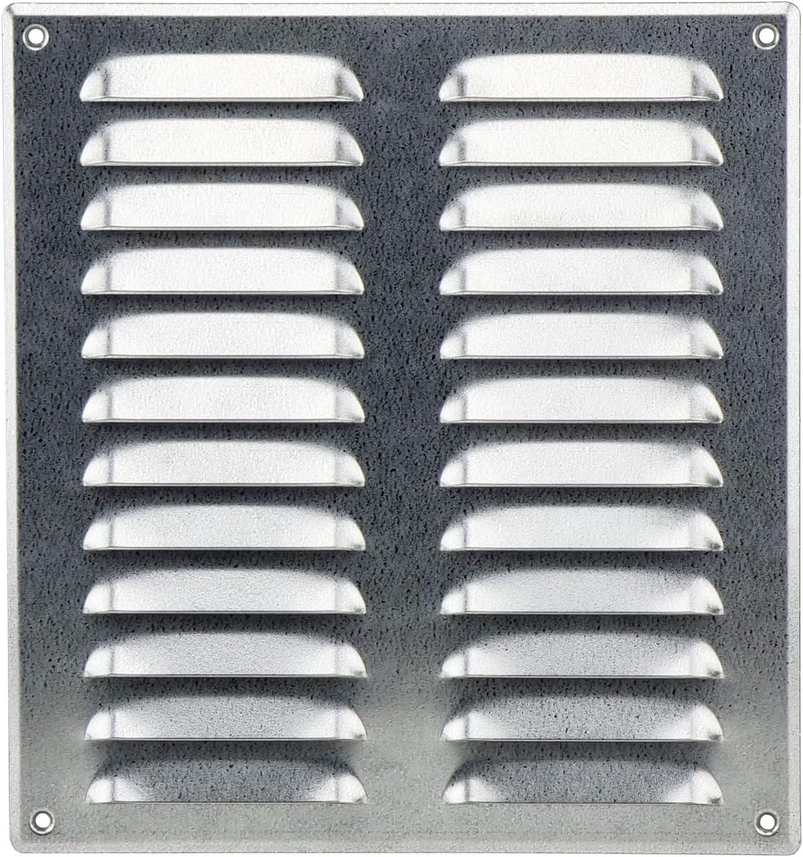 Verzinkt ventilatierooster met insectengaas 260x280mm voor binnen en buiten