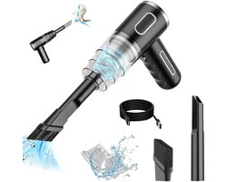 MODFU Draadloze handstofzuiger voor auto en thuis met 29000Pa zuigkracht, nat en droog gebruik