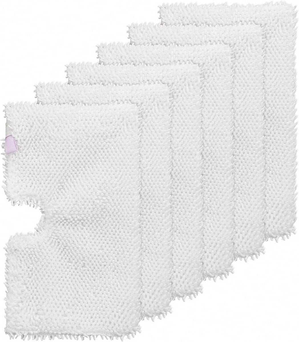 6x Wasbare Microvezel Dweil Pads voor Stoommop - Geschikt voor Meerdere Harde Vloeren