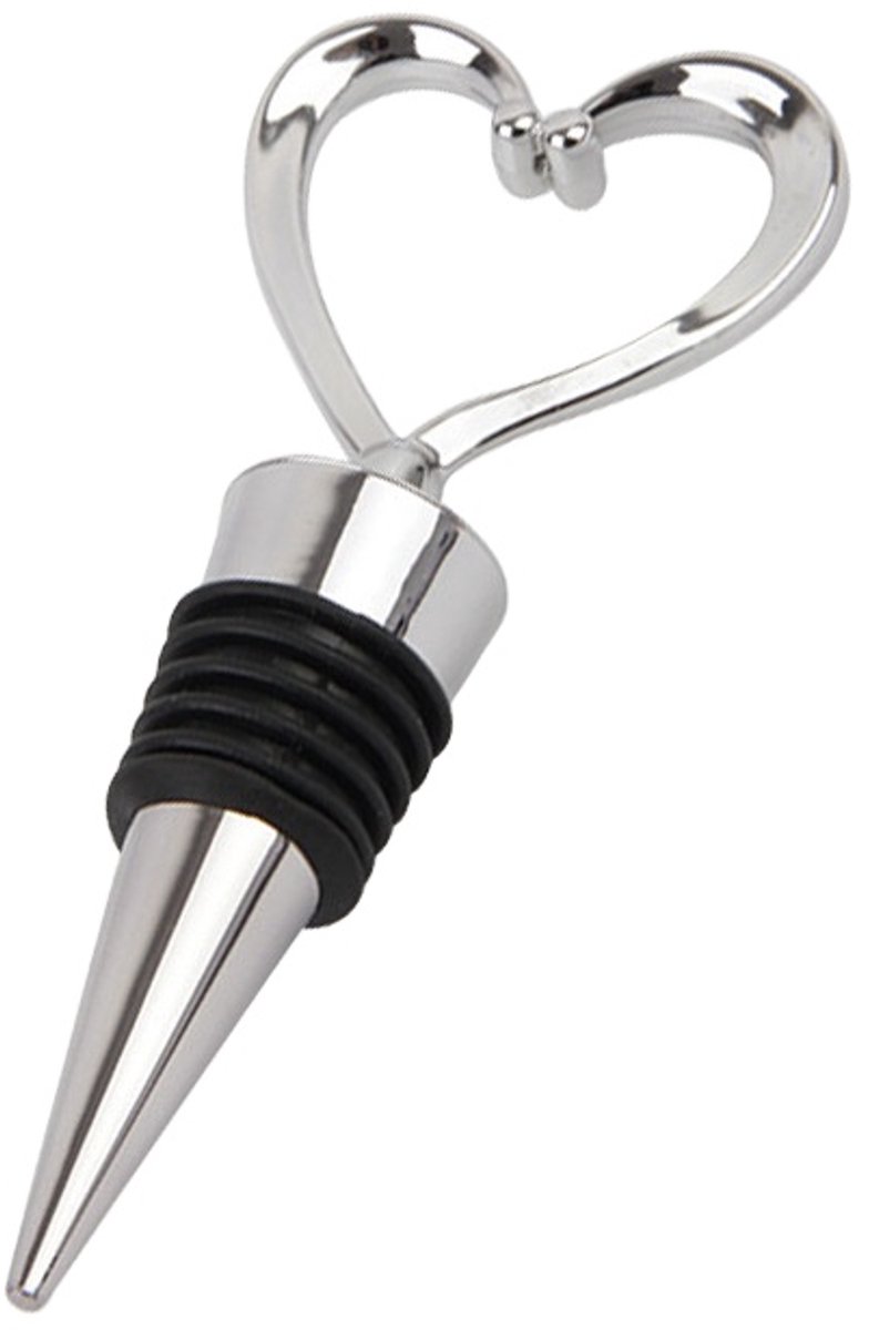 Wijnstop - Hartjesvorm - Wijndop - Wine stopper - Wijnfles afsluiter - Cadeau idee - Valentijnsdag - Jonyx