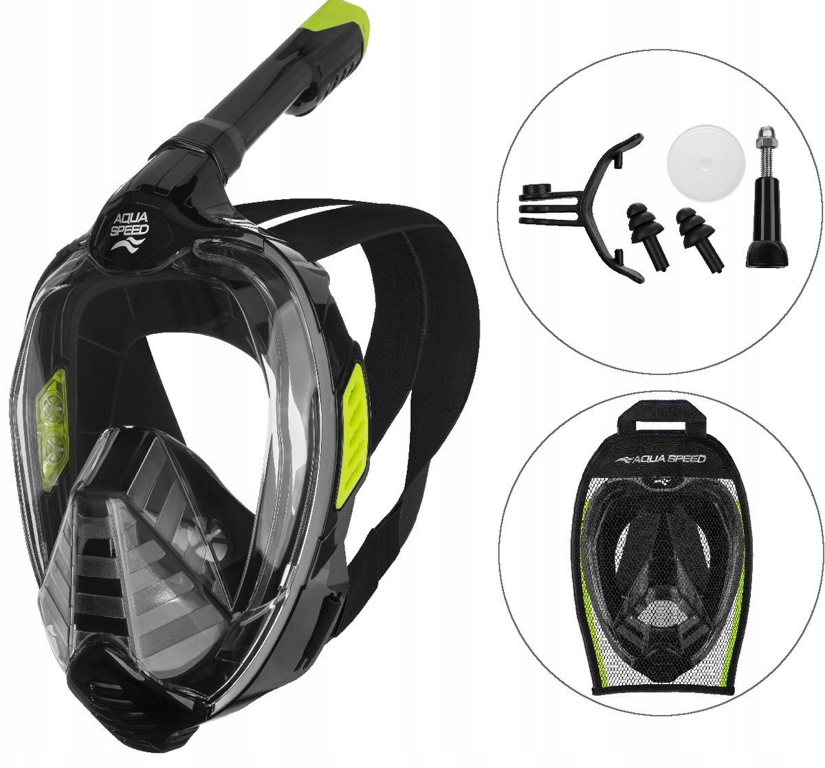 Aqua Speed Veifa ZX snorkelmasker - Volledig gezicht, anti-condens, Ultra Dry