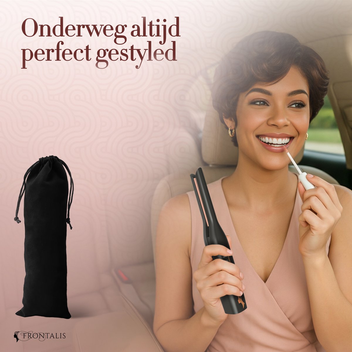 Frontalis Mini Stijltang Draadloos met Hoes en USB-kabel - afbeelding 3