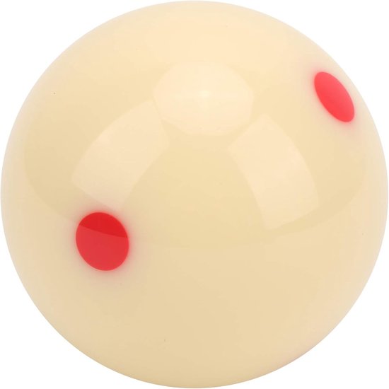 Standard 52.5mm Resin Billiard Snooker Practice Training Pool Cue Ball - Snooker Practice Ball Cue met Rode Dots - Wit 52.5mm 2 Inch Pool Training Vg — afbeelding 3
