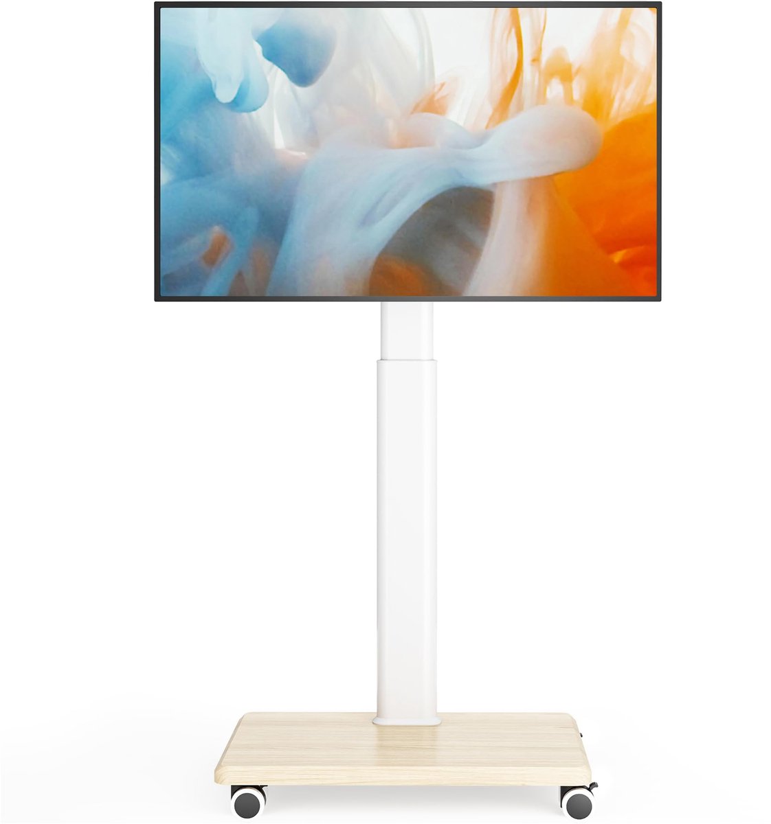 Unyqoos® Verstelbare mobiele tv-standaard met wielen voor diverse schermformaten