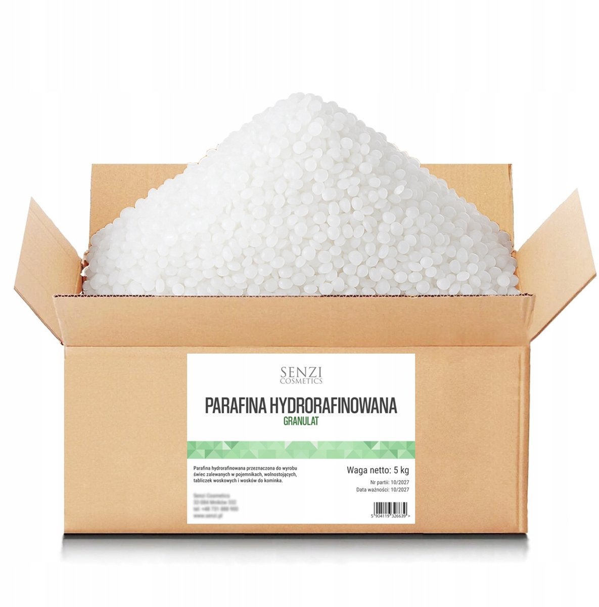 Geraffineerde Paraffine Granulaat voor Vrijstaande Kaarsen - 5kg