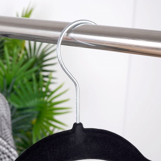 Kleerhanger Zwart Vilt - 10 stuks
