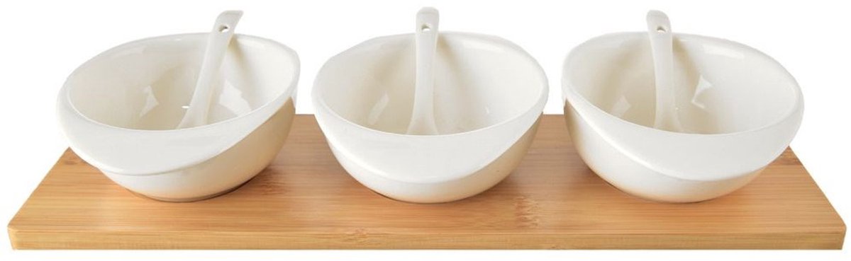 Orion WHITELINE - Amuseschaaltje - wit - Porselein - Bamboe Tafel