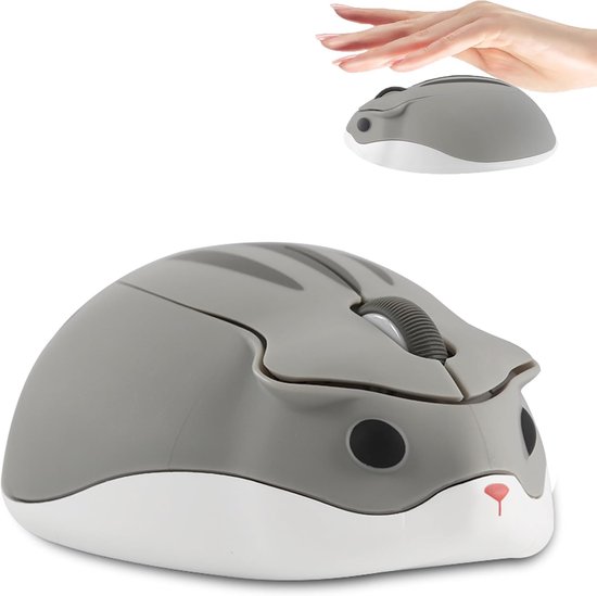 Computer Muis Kind Draadloze muis met hamstermotief, draadloze computermuis met klein ...