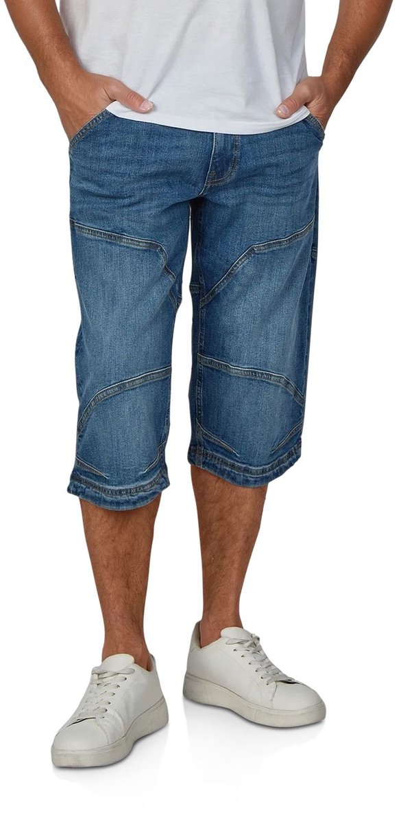 Mustang Heren Short Broeken 3/4 Freemont regular/straight Fit Blauw Volwassenen