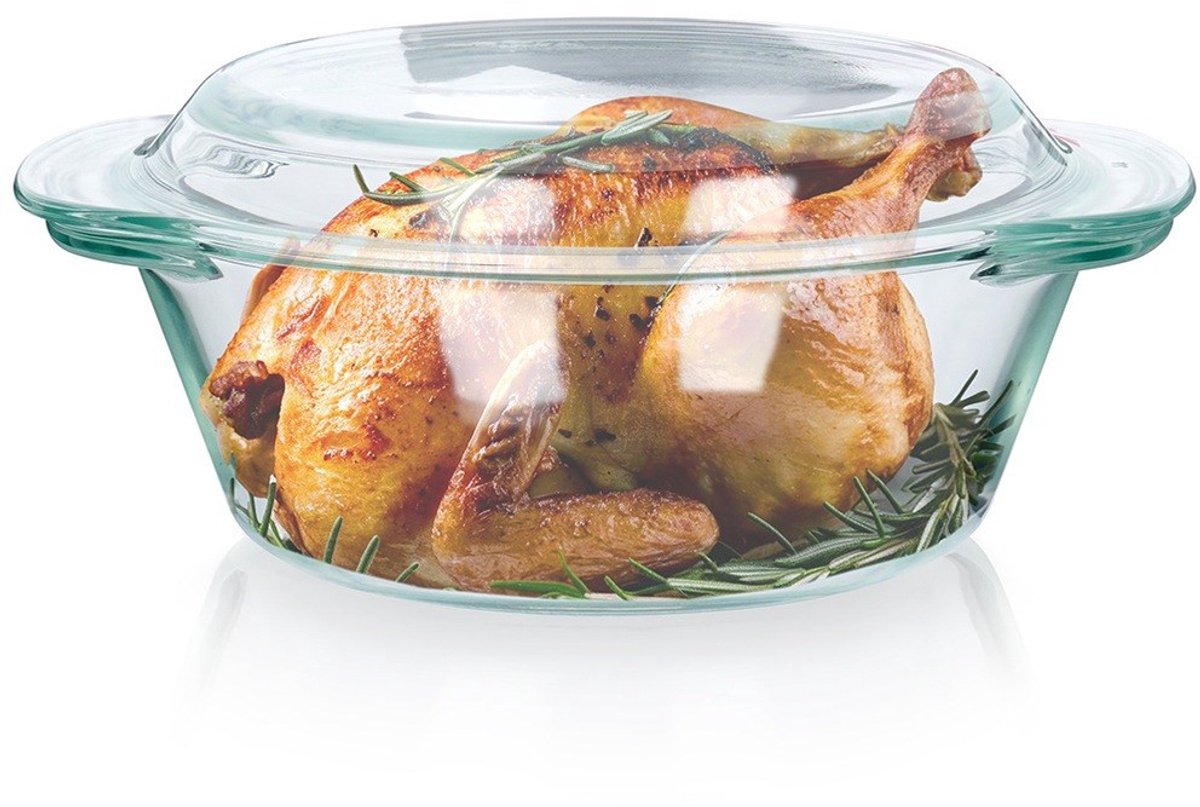 Vilde - Ovenschaal - Borosilicaatglas - 1,4 l - Met Deksel