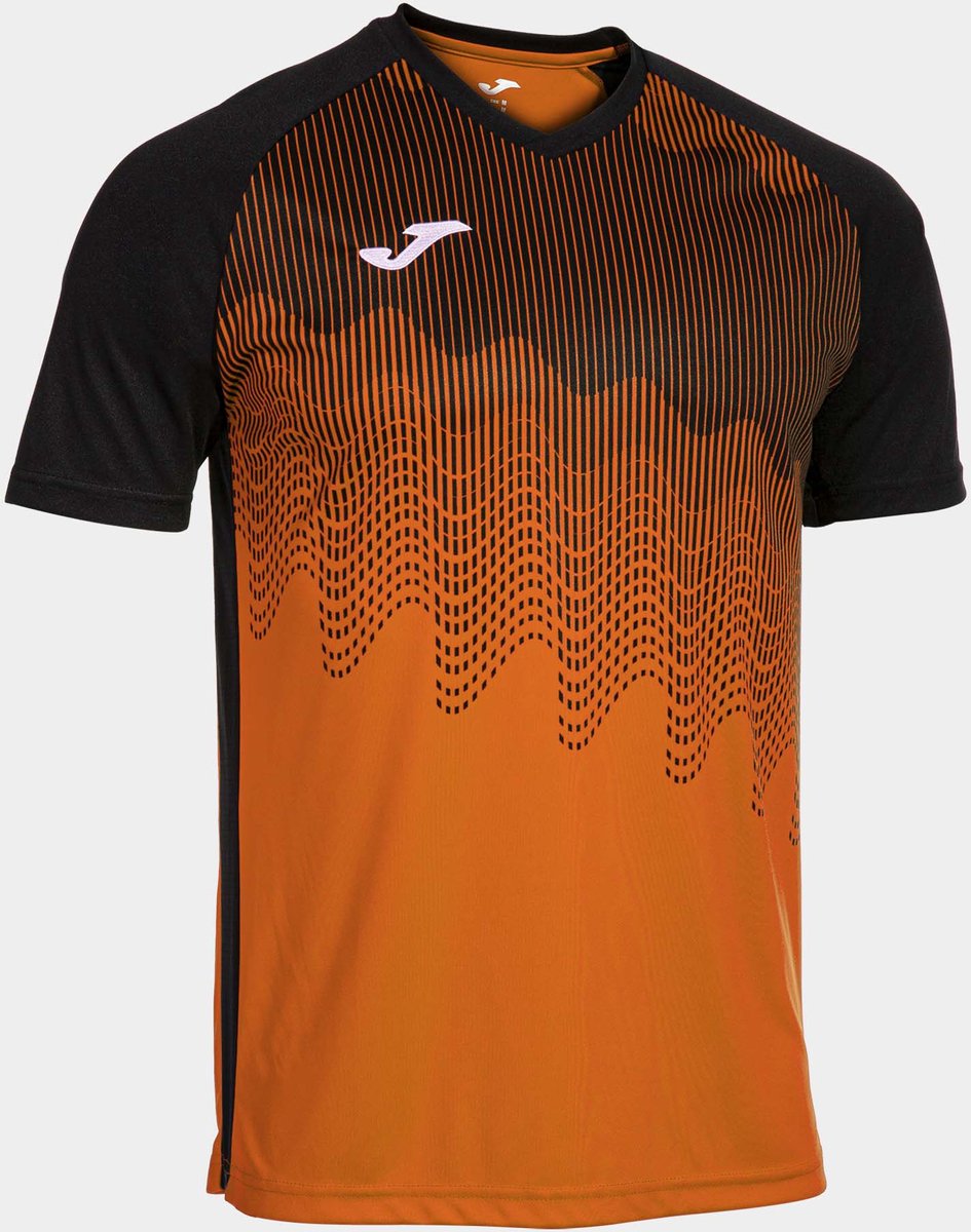Joma Tiger VI Shirt Korte Mouw Heren - Oranje / Zwart | Maat: S